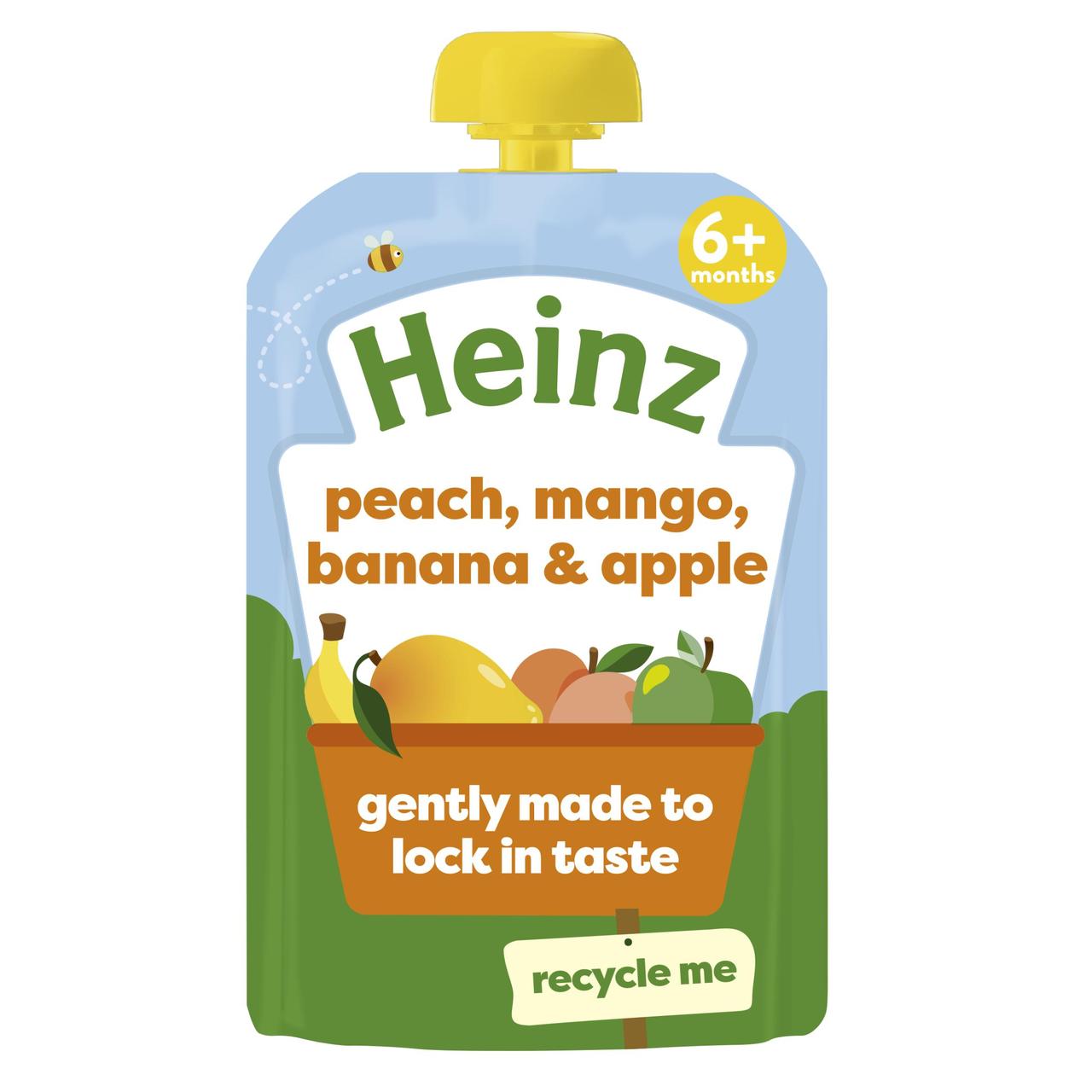 Heinz by Nature Peach, Banana, Mango & Apple Pouch, 6 mths+ 100g