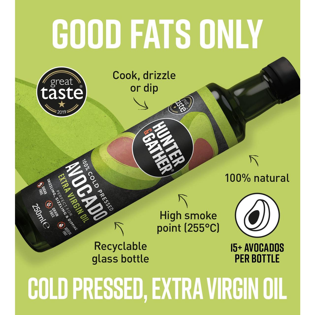 Hunter & Gather Cold Pressed Extra Virgin Avocado Oil 250ml