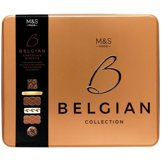 M&S Belgian Chocolate Biscuits Tin 500g