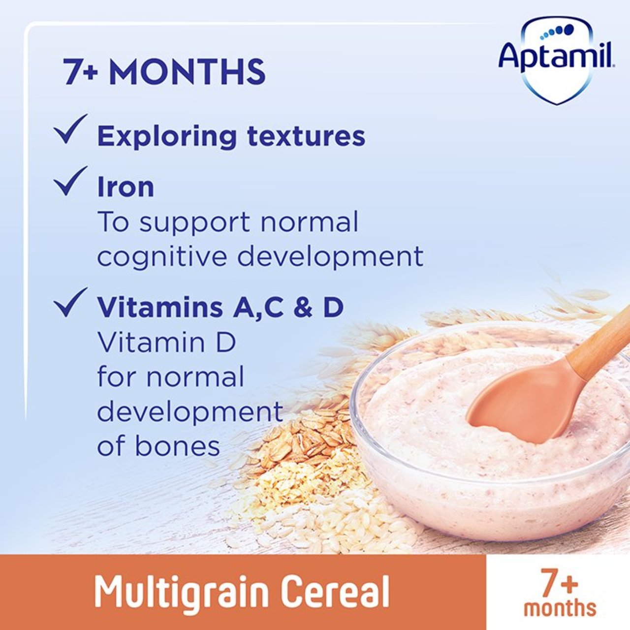 Aptamil Wholegrain Baby Cereal, 7 mths+ 200g