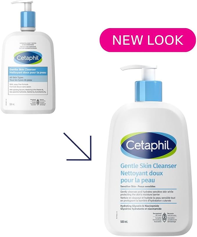 Cetaphil Gentle Skin Cleanser (473ml) - Dermatolgoist Recommended Face Wash