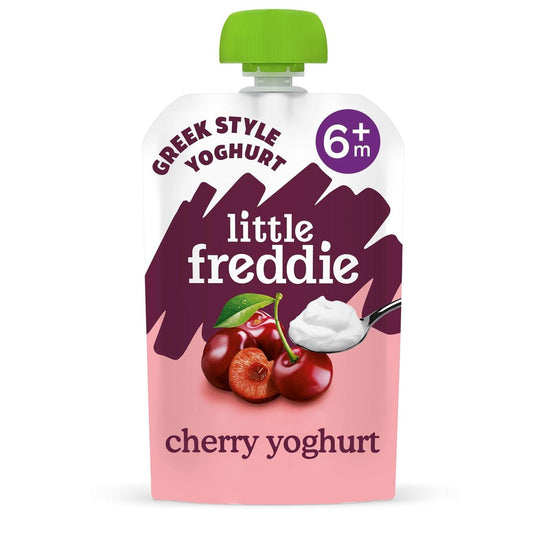 Little Freddie Cherry with Greek Style Yoghurt Organic Pouch, 6 mths+ 100g