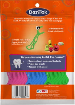 DenTek Kids Fun Flossers, Wild Fruit, 90 Count