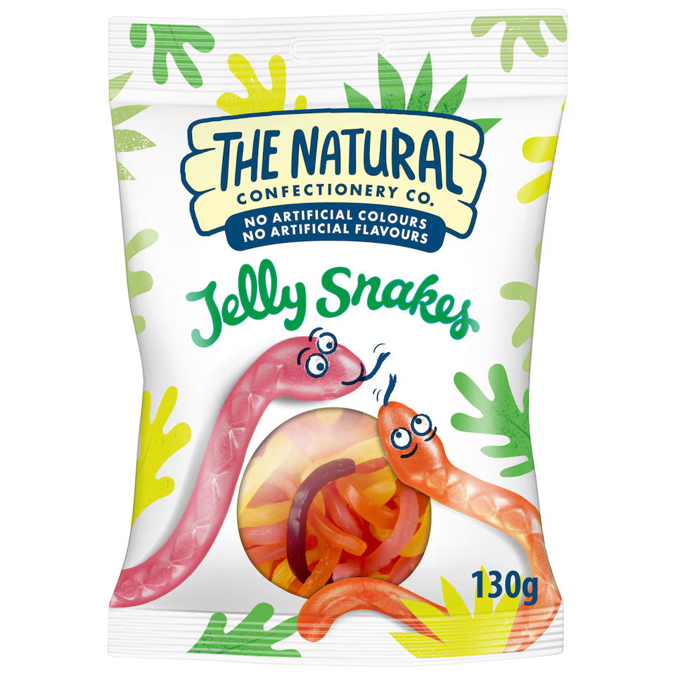 The Natural Confectionery Company Jelly Snakes Sweets Bag 130g