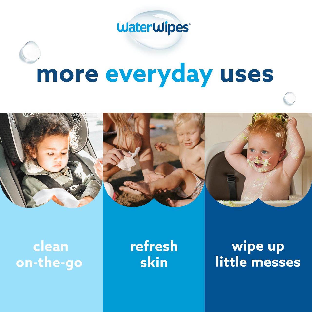 WaterWipes Baby Wipes Sensitive Newborn Plastic Free Wipes 28 Wipes Travel 28 per pack