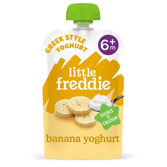 Little Freddie Banana Greek Yoghurt Organic Pouch, 6 mths+ 100g