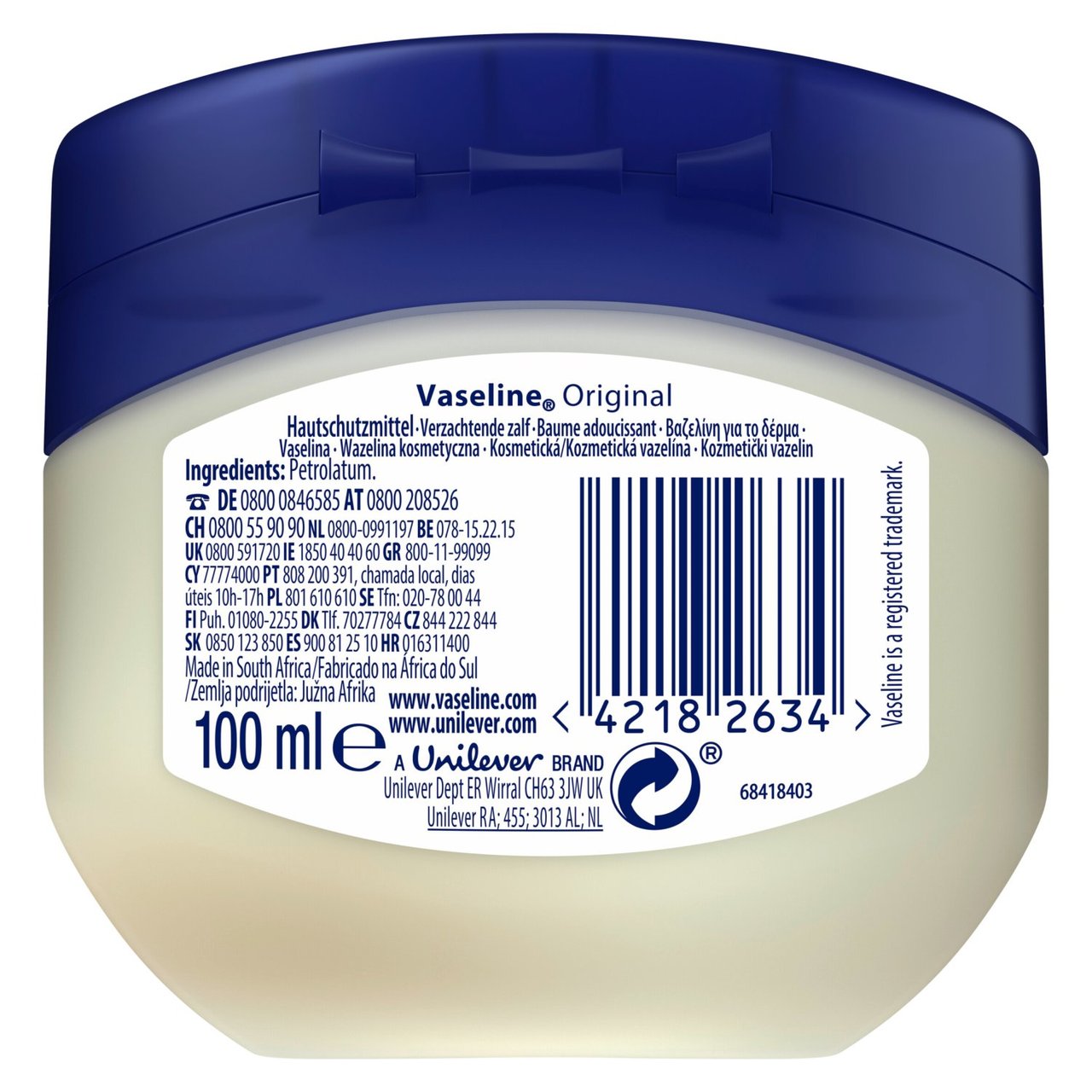 Vaseline Original Petroleum Jelly 100ml