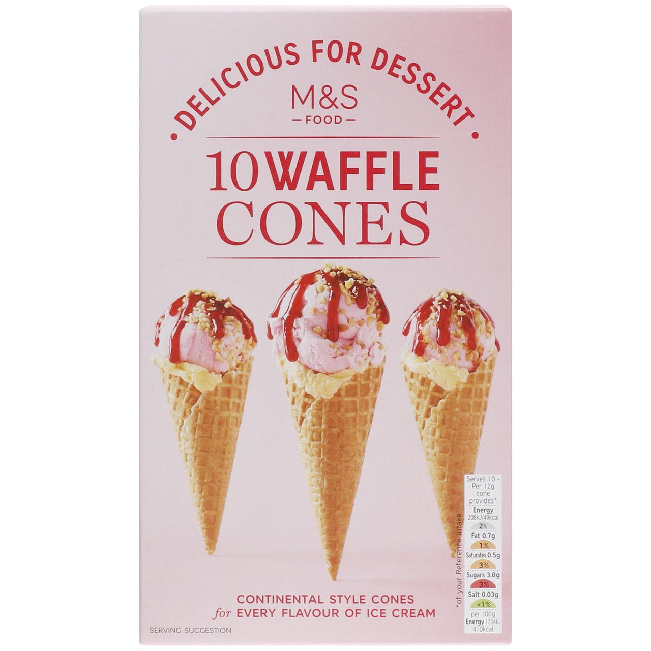 M&S 10 Waffle Cones 120g