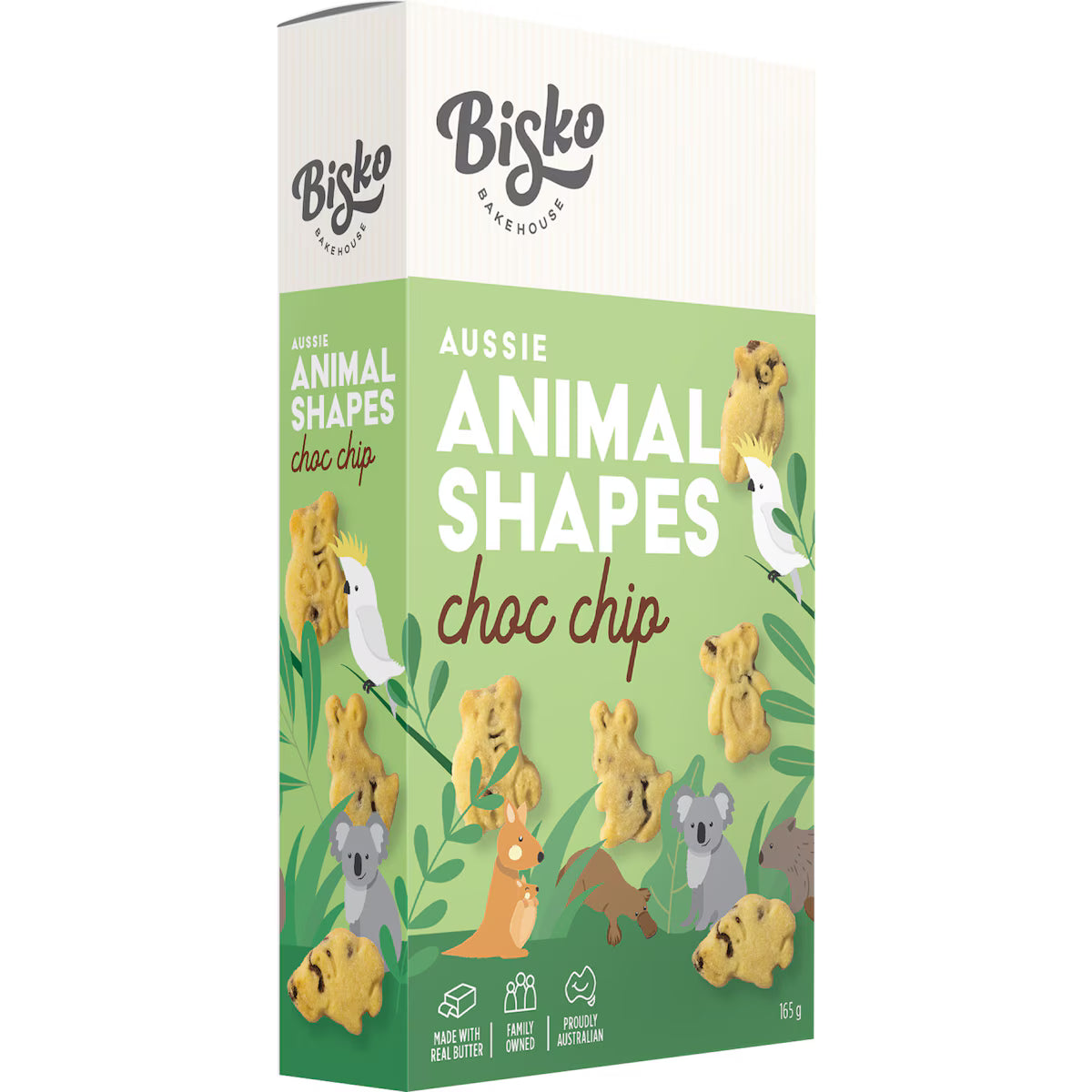 Bisko Bakehouse Aussie Animal Shapes Choc Chip 165g