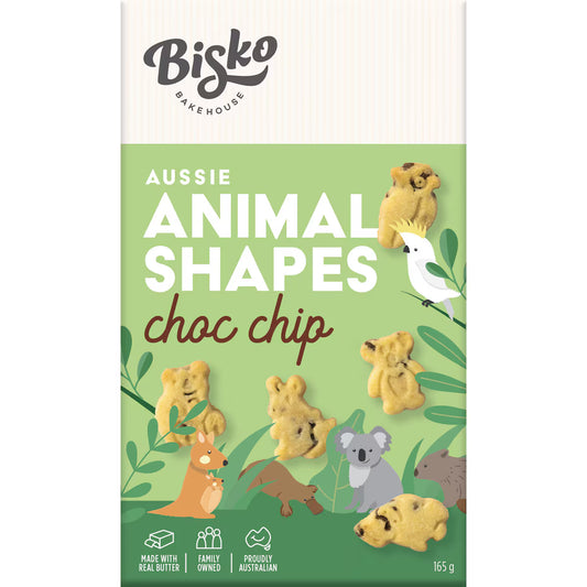 Bisko Bakehouse Aussie Animal Shapes Choc Chip 165g