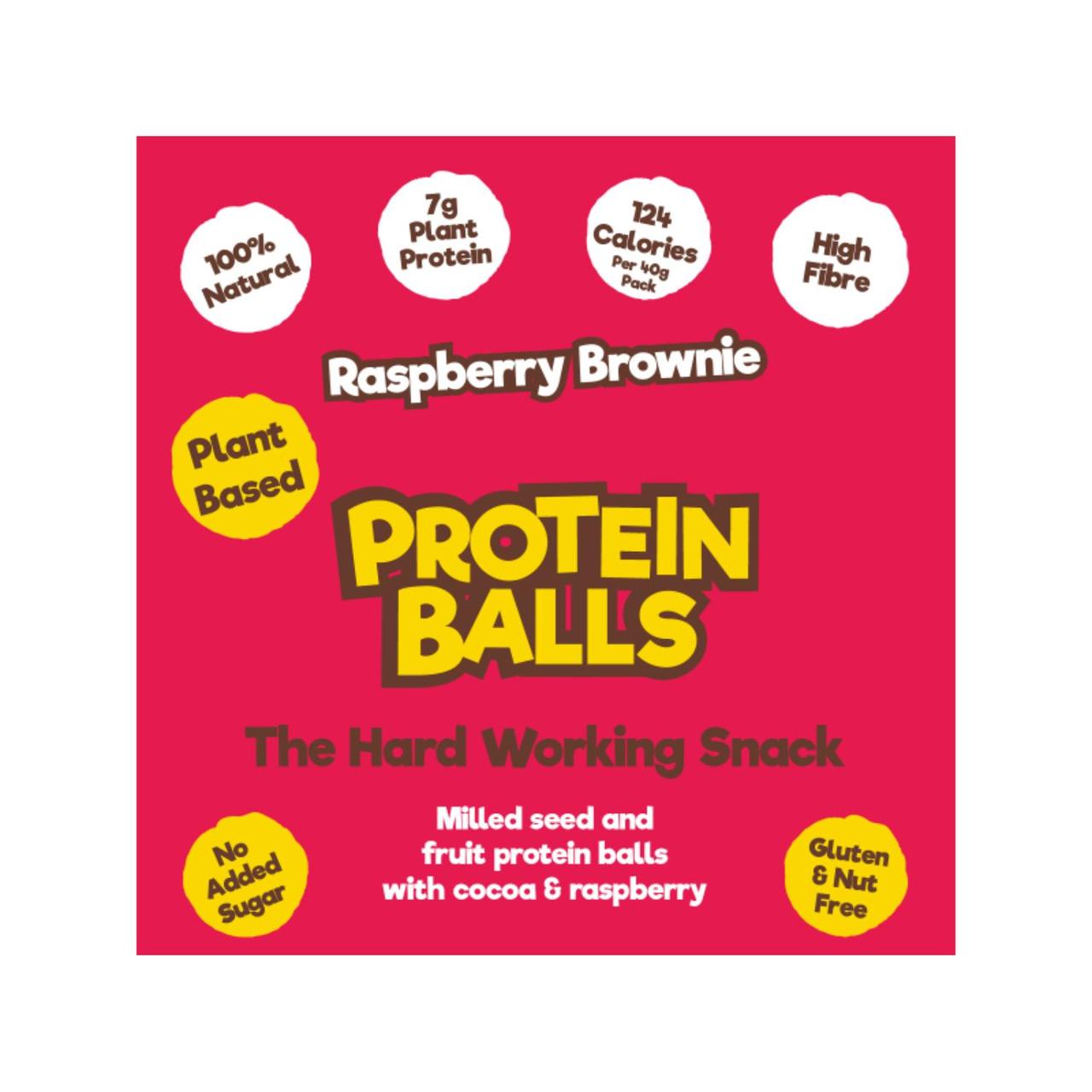 GOOD4U PROTEIN BALLS RASPBERRY BROWNIE MULTIPACK 3 x 40g