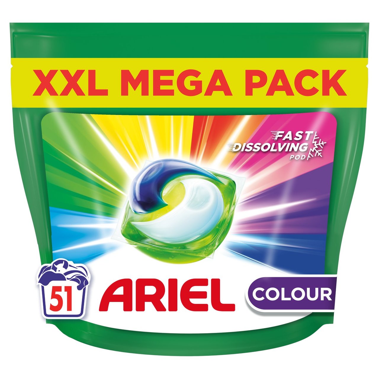 Ariel Colour All-in-1 Pods Washing Liquid Capsules 51 Washes 51 per pack