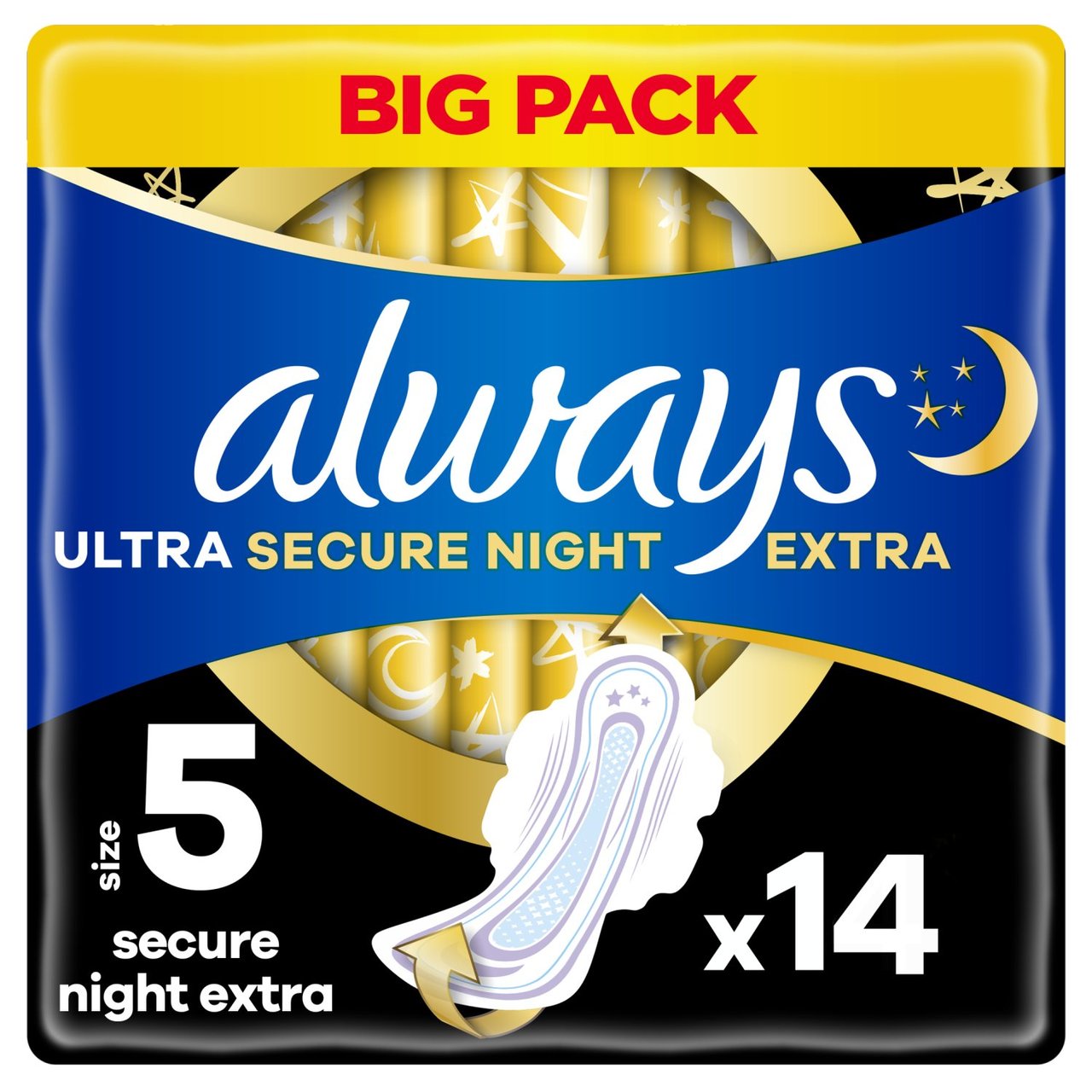 Always Ultra Sanitary Towels Secure Night Extra