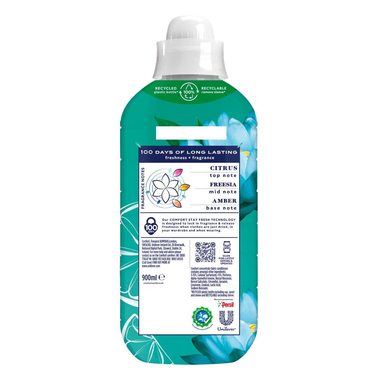 Comfort Creations Fabric Conditioner Waterlily & Lime 30 Washes 900ml
