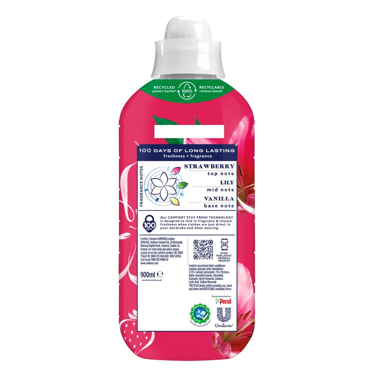 Comfort Creations Fabric Conditioner Strawberry and Lily 30 Washes 900ml