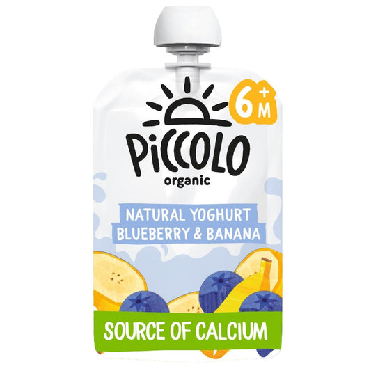 Piccolo Organic Natural Yoghurt Blueberry & Banana Stage 1 100g