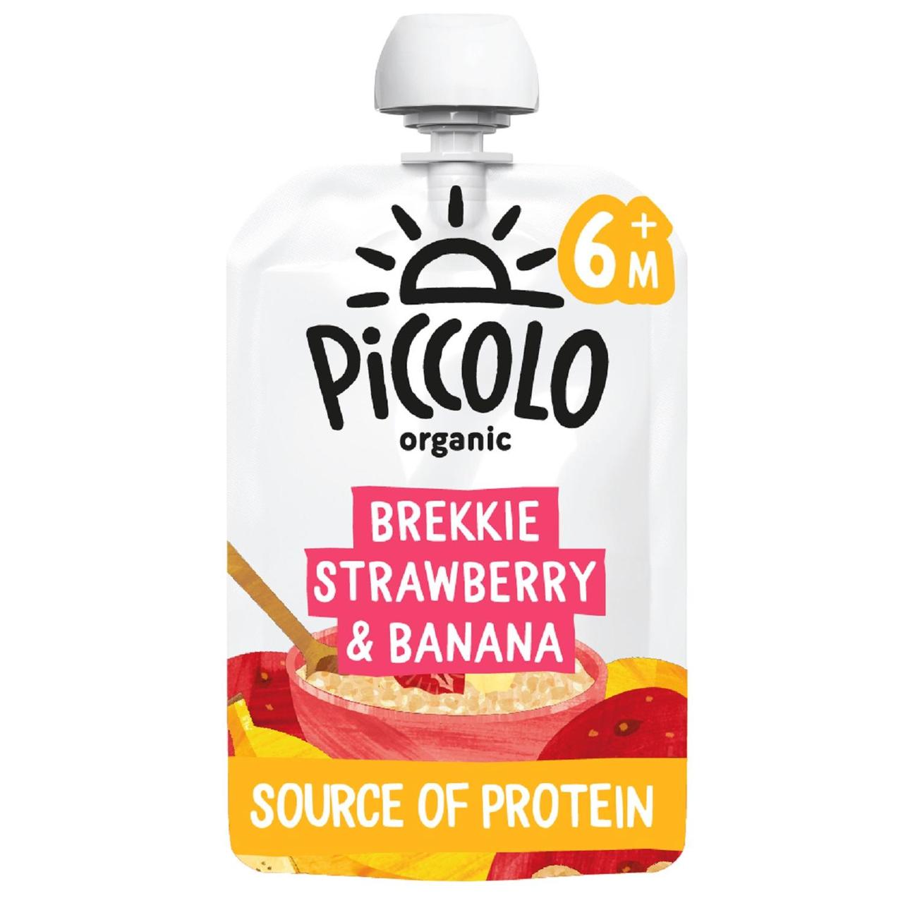 Piccolo Organic Brekkie Strawberry & Banana Stage 1 100g