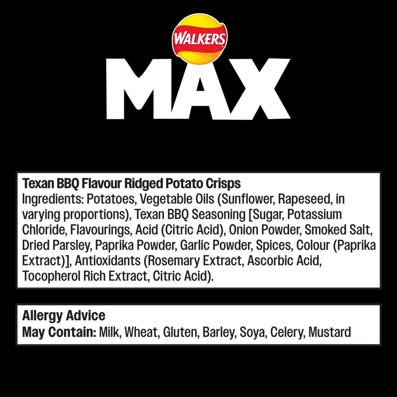 Walkers Max Pizza Hut Texan BBQ Sharing Crisps 140g