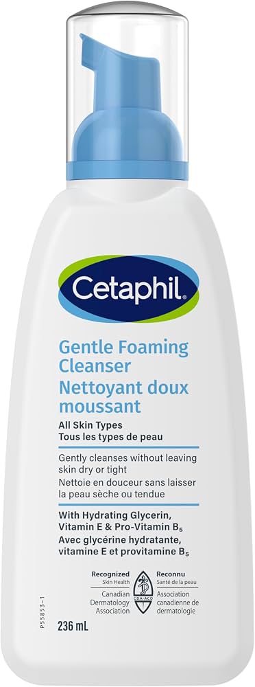 Cetaphil Gentle Foaming Face Wash for Sensitive Skin, Fragrance-Free, 236ml