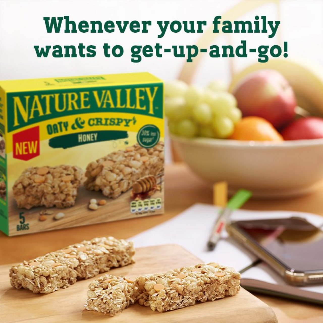 Nature Valley Oaty & Crispy Honey Cereal Bars 5 x 23g