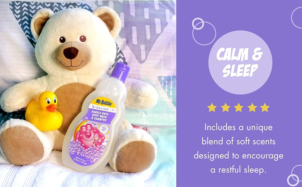 Mr. Bubble Calm and Sleep 3in1 Bubble Bath, Body Wash & Shampoo