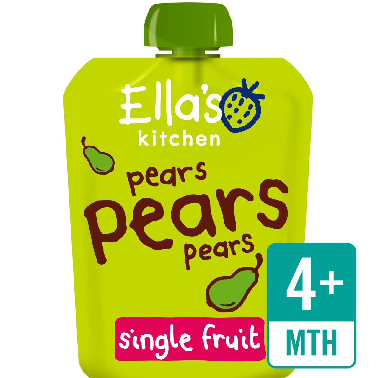 Ella's Kitchen Pears Organic Single Fruit Pouch, 4 mths+ 70g