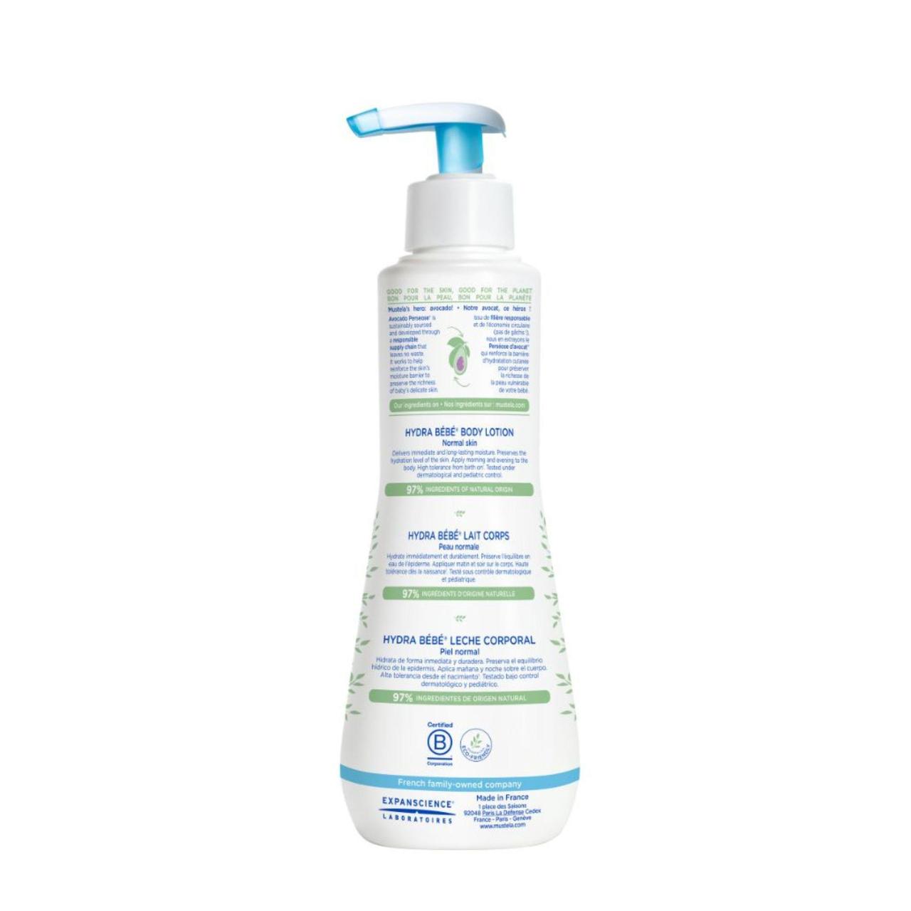 Mustela Hydra Bebe - Daily Moisturizing Baby Lotion with Natural Avocado, Jojoba & Sunflower Oil  300ml