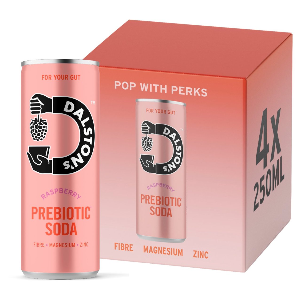 Dalston's Raspberry Prebiotic Soda For Your Gut 250ml