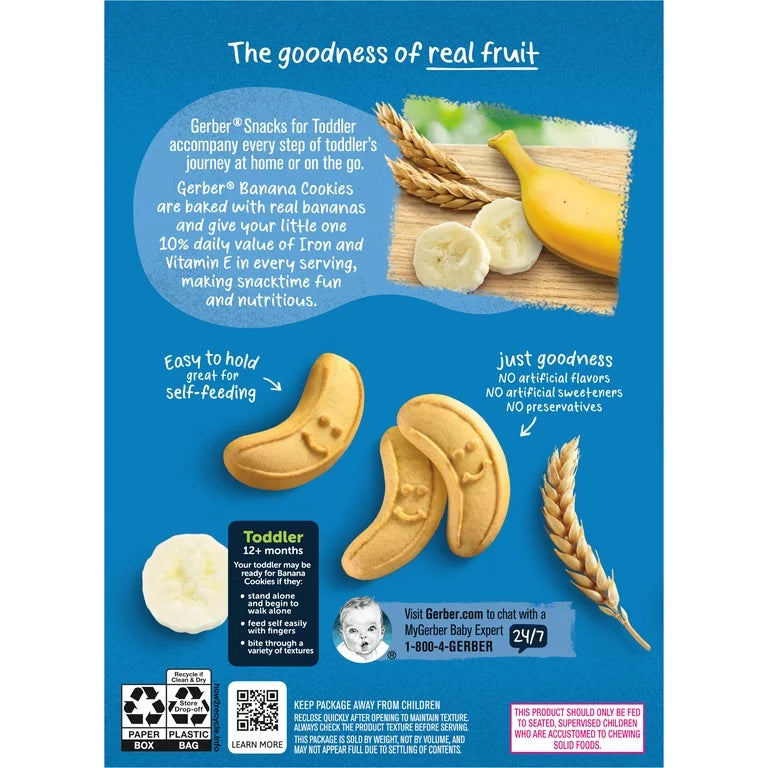 Gerber Cookies, Banana, 5 oz Box