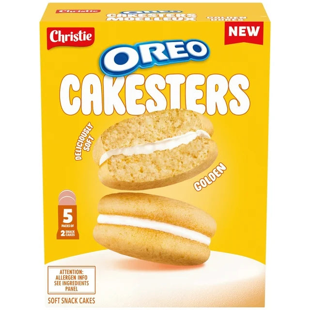 OREO Cakesters Soft Snack Cakes, 5 57g Snack Packs, Golden, 285 g