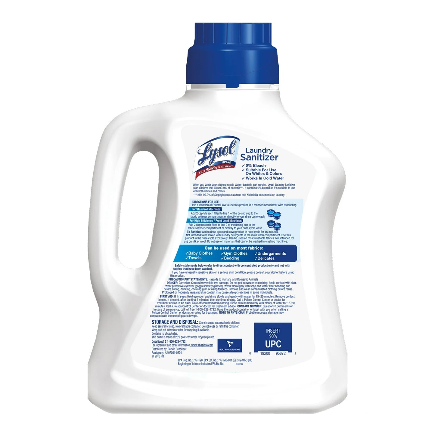 Lysol® Laundry Sanitizer Additive, Laundry Detergent Additive, 0% Bleach, Crisp Linen Scent, 90 oz