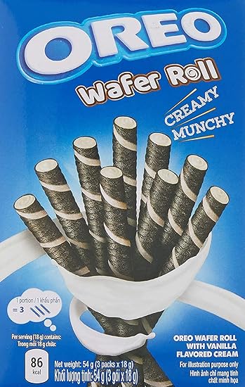 Oreo Wafer Roll Vanilla Creamy Munchy 54g