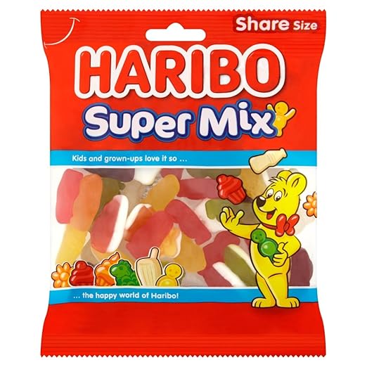 Haribo Supermix Fruit and Milk Flavour Gummy Candies