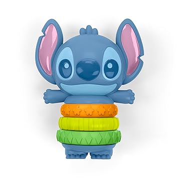 Stitch Twist-a-Stitch Fidget Toy with Textured Rings and Rattle Beads, On The Go Toy for Newborns & Up