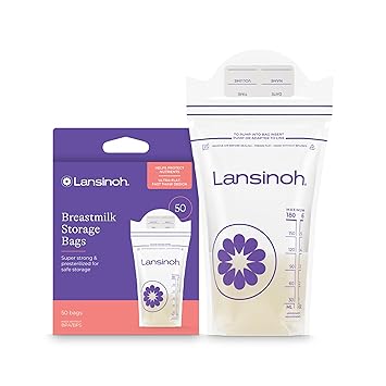 Lansinoh Breastmilk Storage Bags, 50 Count, Baby Essentials