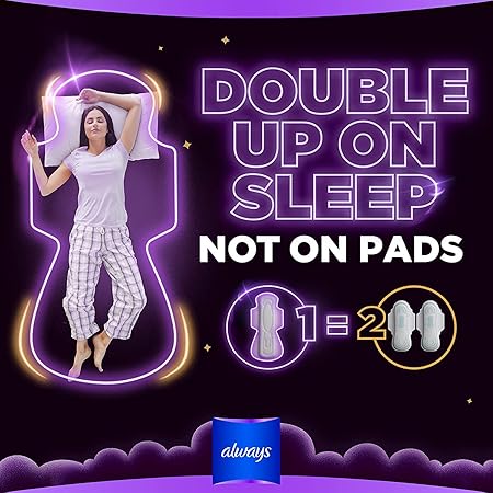 Always XXL Night Pads, 6x Protection for Super Heavy Nights, Maxi Thick, 20 Pads