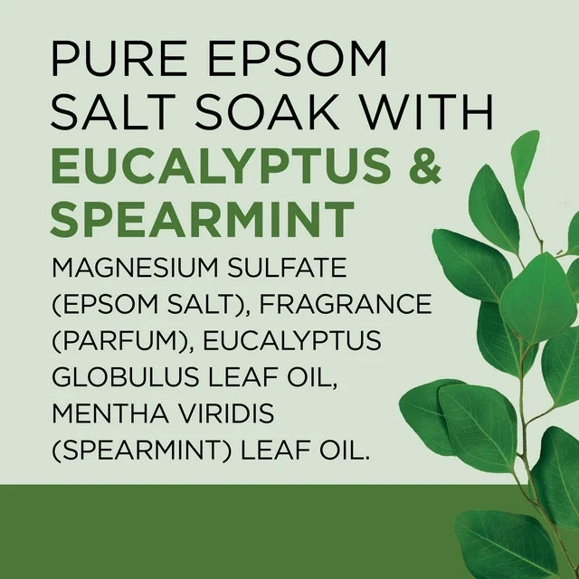 Dr Teal's Pure Epsom Salt, Relax & Relief, Eucalyptus and Spearmint, 7lbs