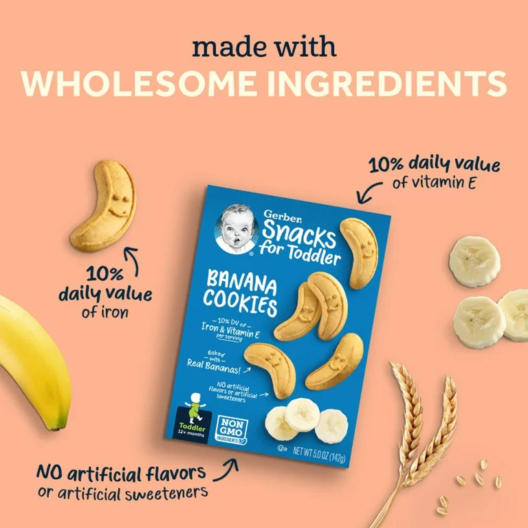 Gerber Cookies, Banana, 5 oz Box