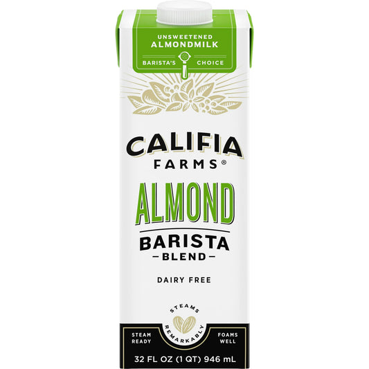 Califia Farms Unsweetened Almond Barista Blend Almond Milk 32 Fluid Ounces