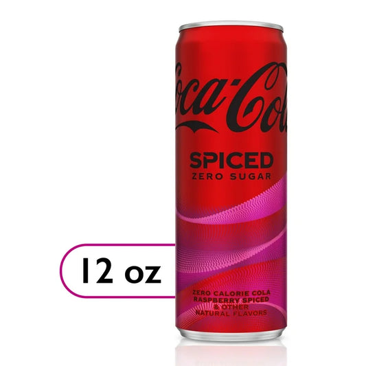 Coca-Cola® Zero Sugar Spiced Raspberry Spiced Coke, Natural Flavor, 12 fl oz