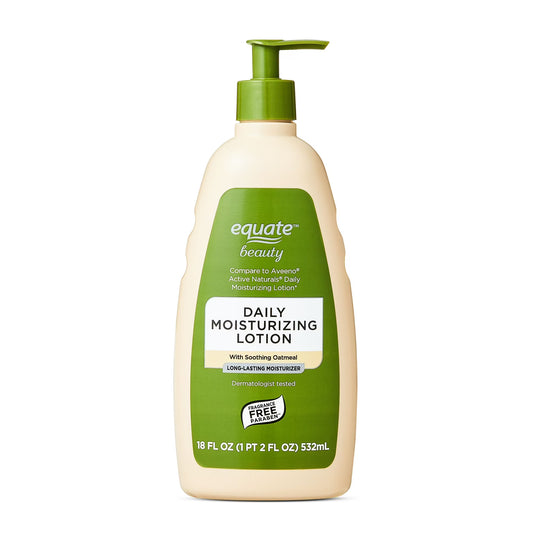 Equate Daily Moisturizing Lotion with Colloidal Oatmeal, 18 fl oz