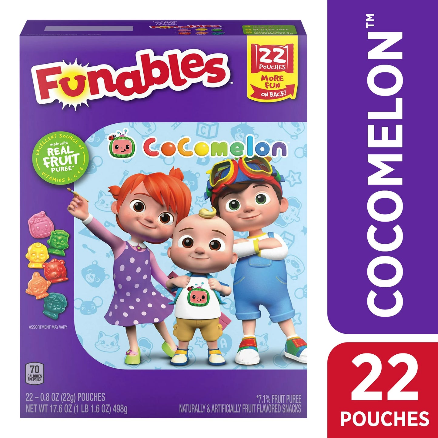 Funables Cocomelon Fruit Snacks 8oz, 22 Count