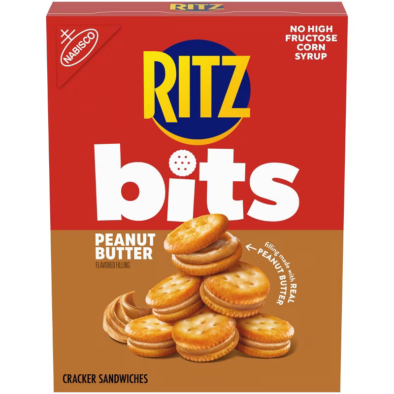 RITZ Bits Peanut Butter Sandwich Crackers Lunch Snacks - 8.8oz