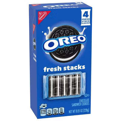 Oreo Fresh Stacks Chocolate Sandwich Cookies Travel Snacks - 8.05oz
