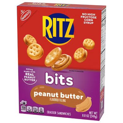 RITZ Bits Peanut Butter Sandwich Crackers Lunch Snacks - 8.8oz