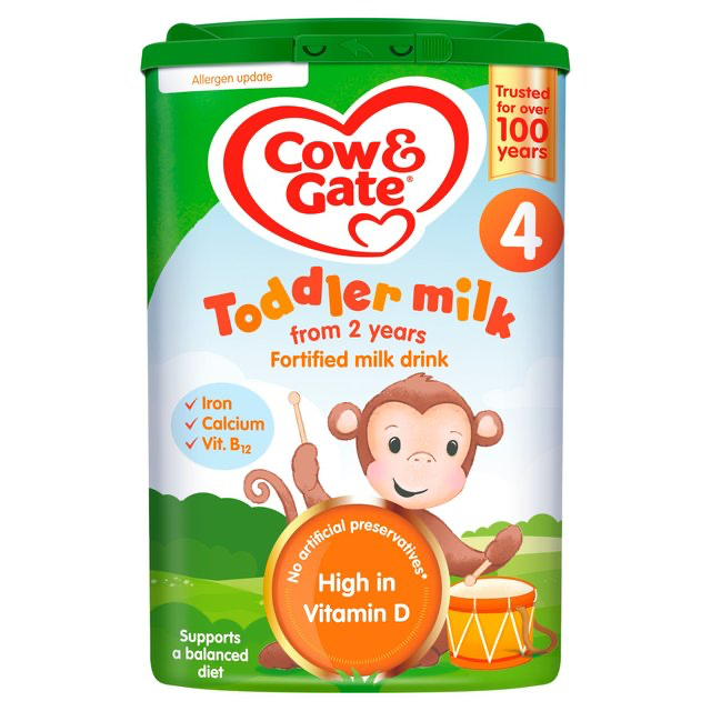 Cow & Gate 4 Baby Toddler Milk Formula 2+ Years 800g