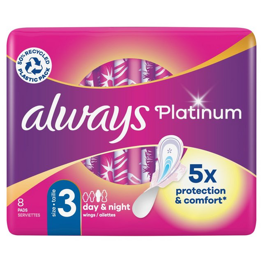 Always Platinum Pads Night (Size 3) Wings 8 per pack
