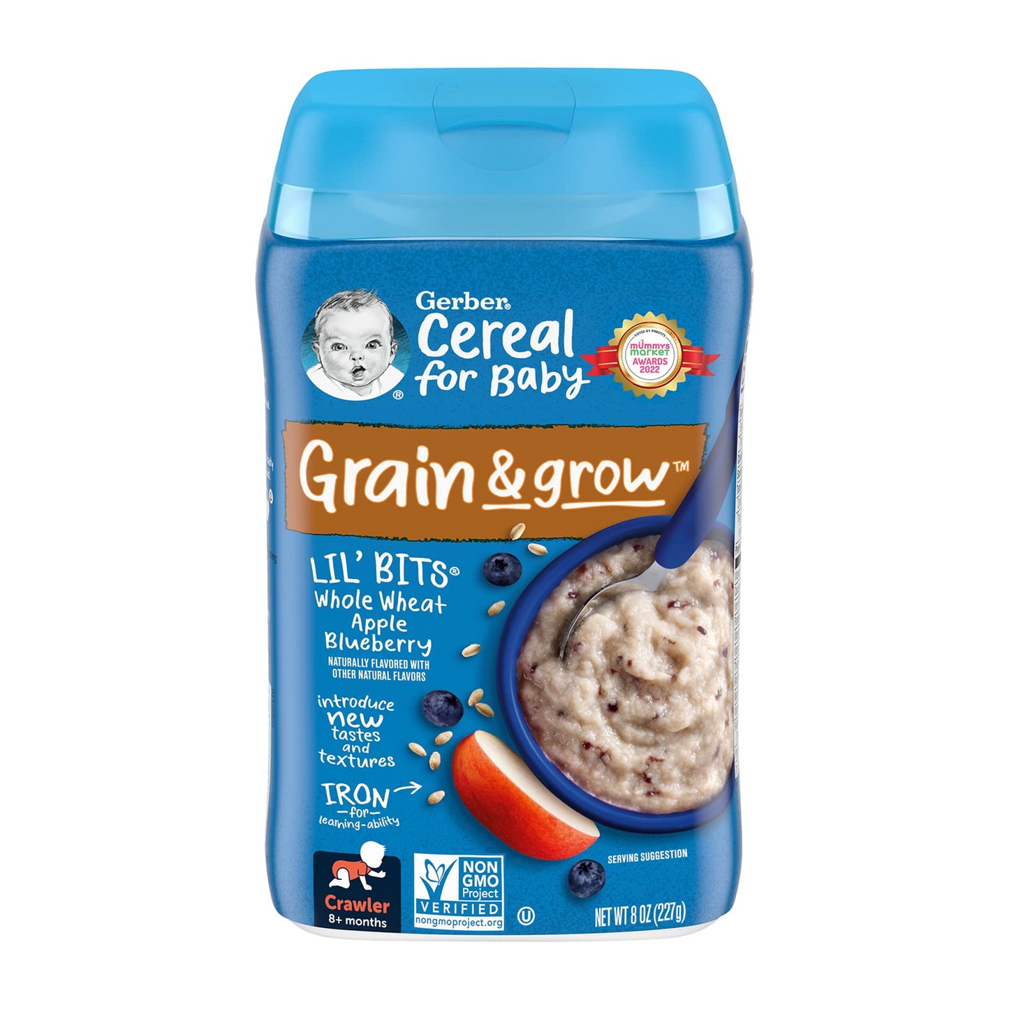 Gerber Whole Wheat Apple Blueberry - 8 Oz