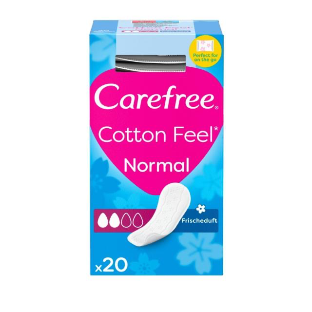 Carefree Cotton Fresh Scented Breathable Pantyliners Single Wrapped