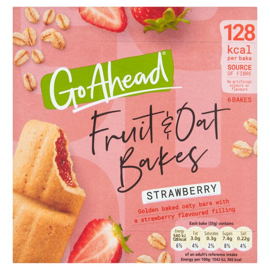 Go Ahead Strawberry Fruit & Oat Bakes Snack Bar